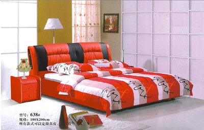 厂家直销现代简约时尚款MNY-638双人床 品质与设计的完美结合